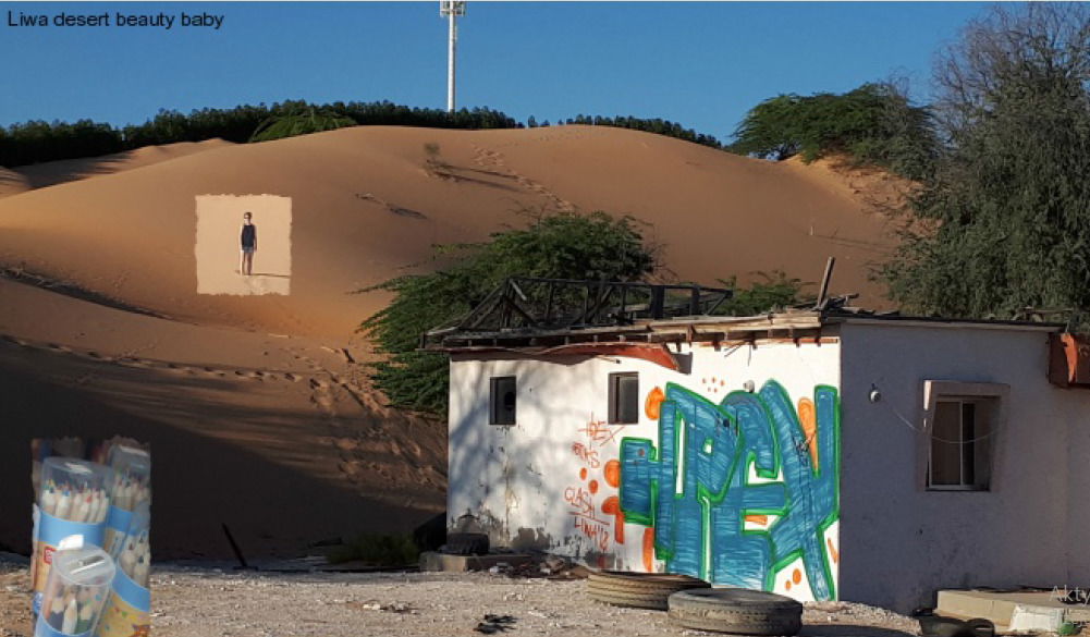 Graffiti Wall in United arab emirates - Photo by Hpex - liwa, uae, abu (2018)