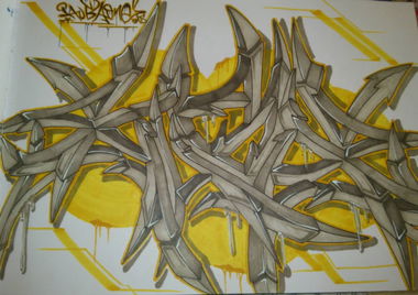 Graffiti Sketch - Photo by HubaOne - Huba, 3D (2014)