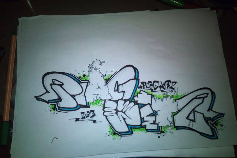 Graffiti Sketch - Photo by HubaOne - Plagwitz (2013)