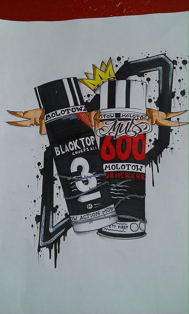 Graffiti Sketch - Photo by HubaOne - MUS, 1Love (2013)