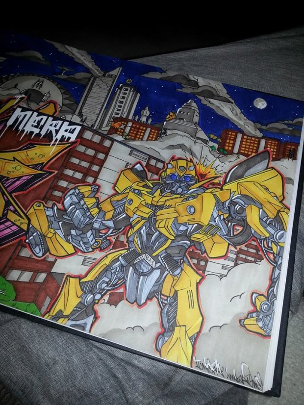 Graffiti Sketch - Photo by HubaOne - Bumbble, Bee (2013)