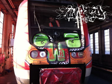Graffiti Train - Photo by HunkeyKongs - Hunkey, Kongs, The