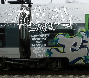 Graffiti Train - Photo by HunkeyKongs - Hunkey, Kongs, The (2015)