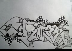 Graffiti Sketch - Photo by Hykes77 - chrome, battle, hykes77 (2015)