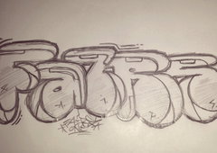 Graffiti Sketch - Photo by IDeeone