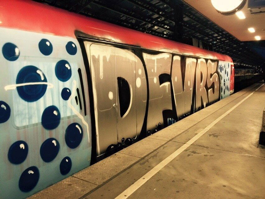 Graffiti Train - Photo by ILikeBigButts - dfv, vrs, wholecar