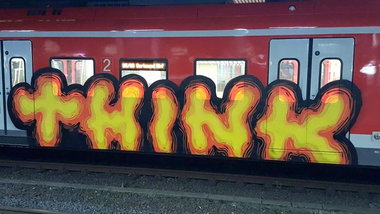 Graffiti Train - Photo by ILikeBigButts - think