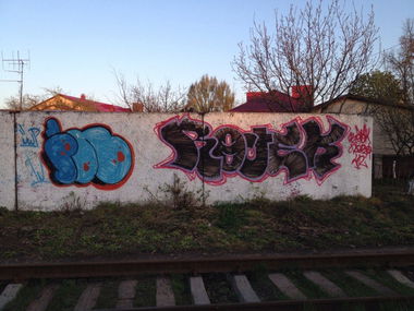Graffiti Bombing in Ternopil - Photo by IN (2014)