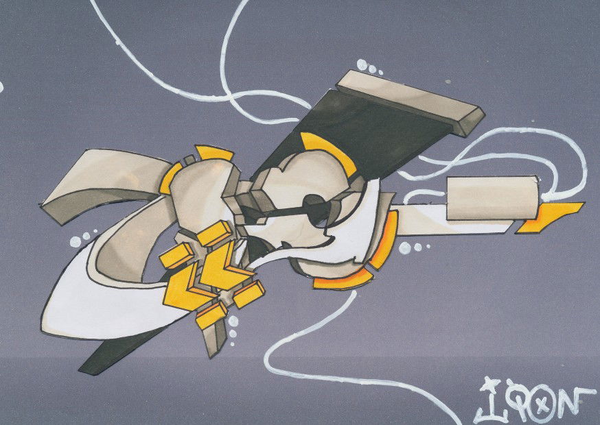 Graffiti Sketch in Pittsburgh - Photo by IQON - ALPHA-DESIGN, IQON, Marker (2013)