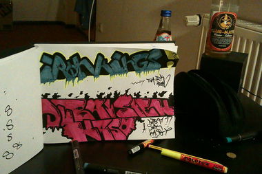 Graffiti Sketch - Photo by IRKCRU - IRKCRU, Dubai (2014)