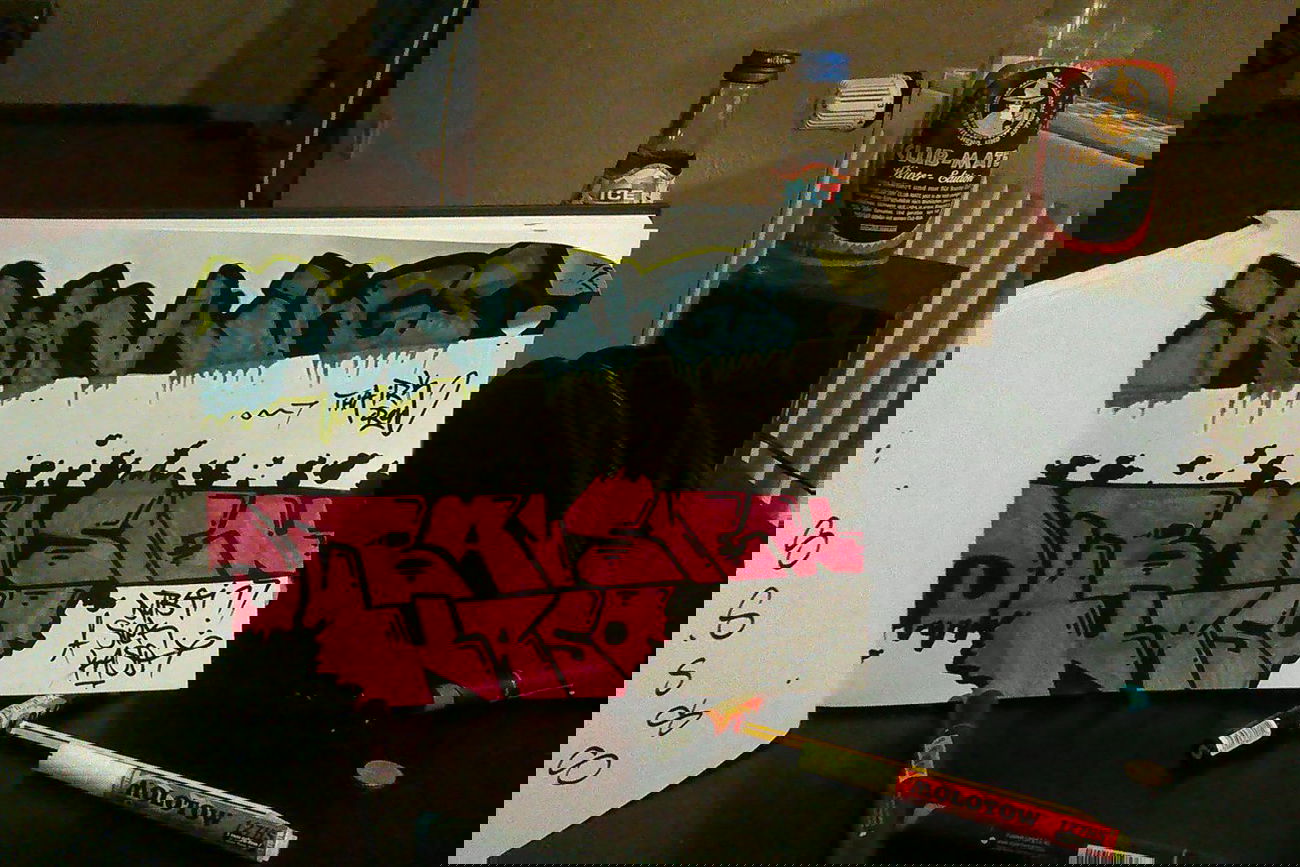 Graffiti Sketch - Photo by IRKCRU - IRKCRU, Dubai (2014)