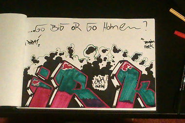 Graffiti Sketch in Leipzig - Photo by IRKCRU - IRKCRU, Dubai (2014)