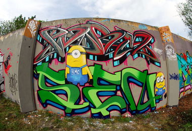 Graffiti Wall in Dortmund - Photo by ISO100 - Worm, Sen (2014)