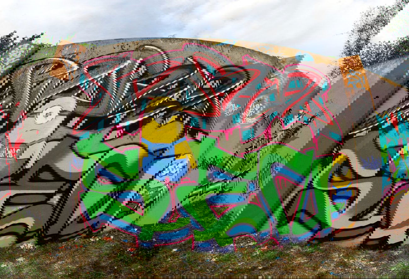 Graffiti Wall in Dortmund - Photo by ISO100 - Worm, Sen (2014)