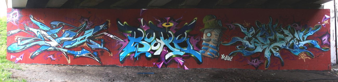 Graffiti Wall - Photo by IceKid - 2PAC, ICE, BORIS