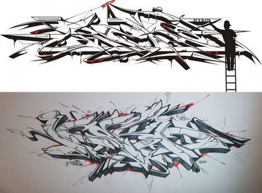 Graffiti Sketch - Photo by IceKid - REKA, 5ZWO4, 524