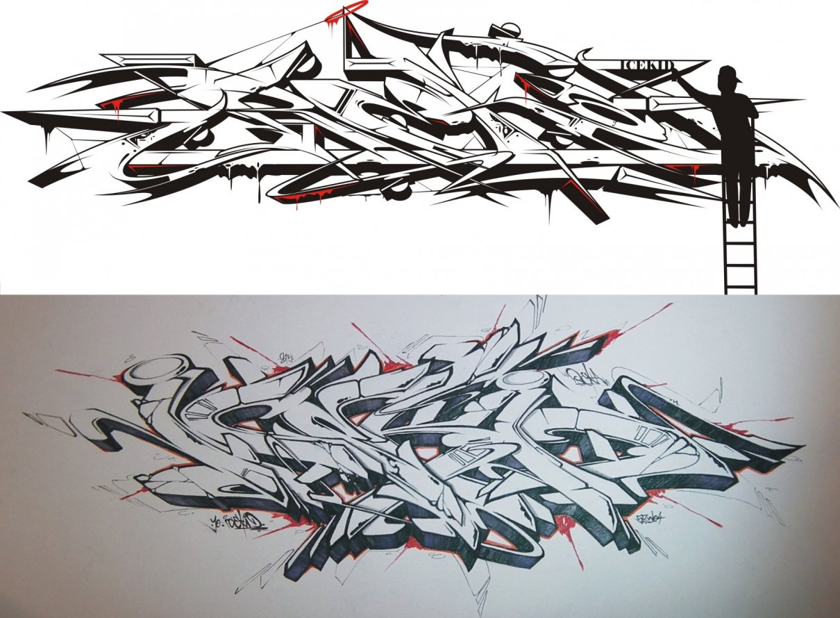 Graffiti Sketch - Photo by IceKid - REKA, 5ZWO4, 524
