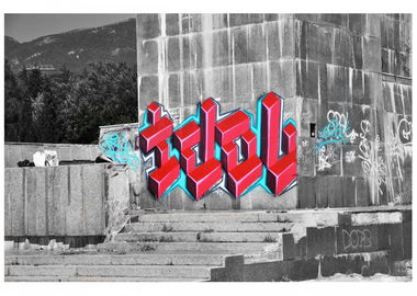 Graffiti Wall in Hurzuf - Photo by Idolov - idol, crimea, 3d (2012)