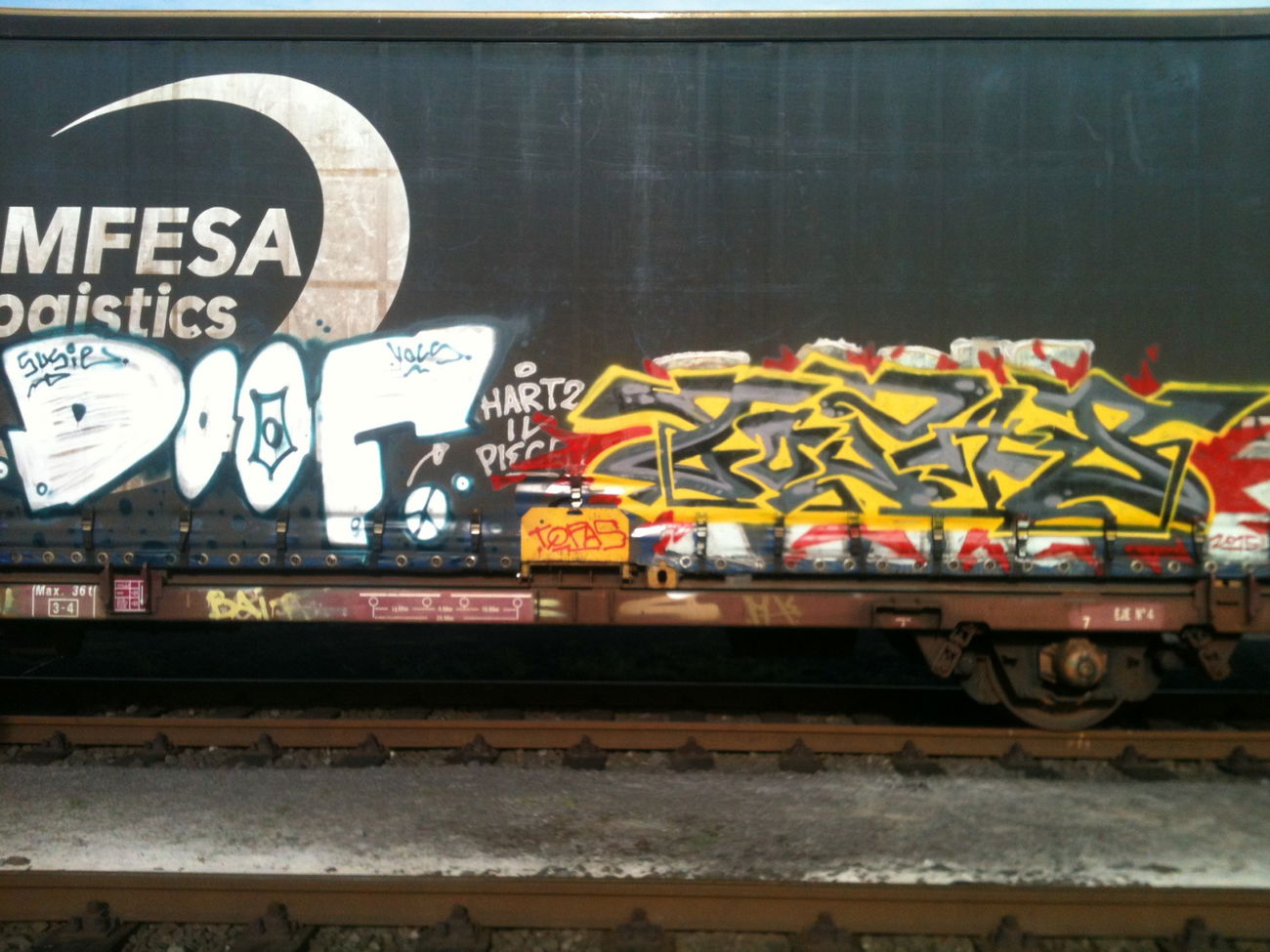 Graffiti Train in Köln - Photo by Ihrefeld1 - Topas, Doof