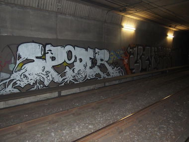 Graffiti Bombing in Köln - Photo by Ihrefeld1 - Spider