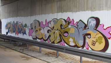 Graffiti Bombing in Köln - Photo by Ihrefeld1 - Pham, Bash
