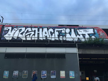 Graffiti Train in Köln - Photo by Ihrefeld1 - VRS, HACF, ILT (2015)