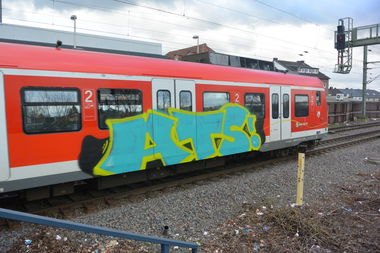 Graffiti Train in Köln - Photo by Ihrefeld1 - ATS (2016)