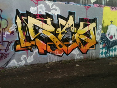 Graffiti Wall in Köln - Photo by Ihrefeld1 - ?, Mona, Mats (2015)