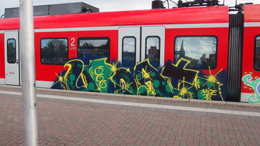 Graffiti Train in Köln - Photo by Ihrefeld1 - Uboat (2016)