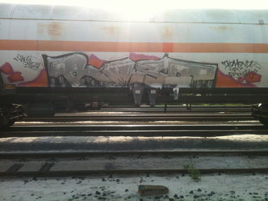 Graffiti Train in Köln - Photo by Ihrefeld1 - Rost