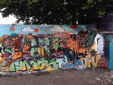 Graffiti Wall in Köln - Photo by Ihrefeld1 - Ecrem, Tomes, DFV (2015)