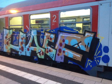 Graffiti Train in Köln - Photo by Ihrefeld1 - HACF