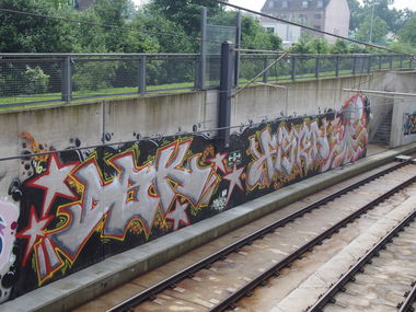 Graffiti Bombing in Köln - Photo by Ihrefeld1 - DBK, Fister