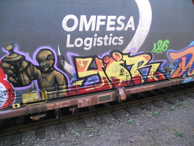 Graffiti Train in Köln - Photo by Ihrefeld1 - YÖR (2015)