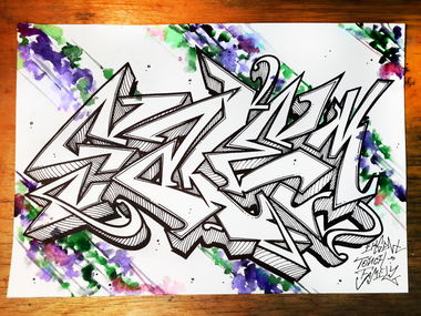 Graffiti Sketch - Photo by Iksent - sketches, graffiti, iksent (2015)