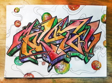 Graffiti Sketch - Photo by Iksent - sketches, graffiti, iksent (2015)