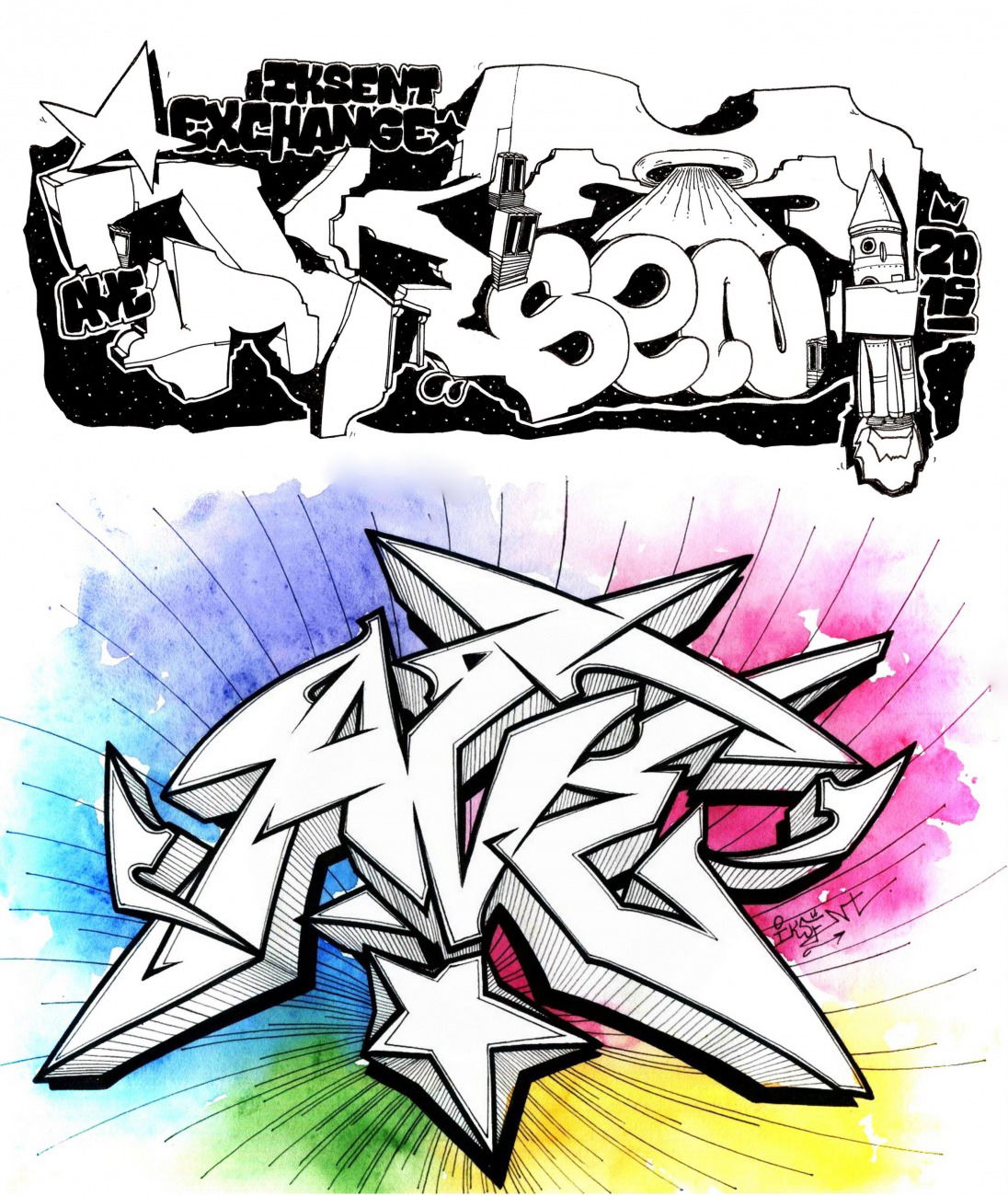 Graffiti Sketch - Photo by Iksent - sketches, graffiti, iksent