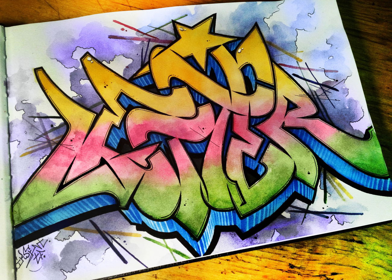 Graffiti Sketch - Photo by Iksent - sketches, graffiti, iksent (2015)
