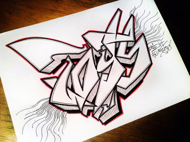 Graffiti Sketch - Photo by Iksent - Iksent, Sketch, Graffiti (2015)