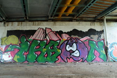 Graffiti in Рф - Photo by Ikson - rollup, rollup, trainline (2017)