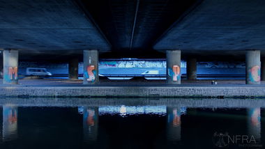 Graffiti Bombing in Saarbrücken - Photo by InfraHD - MSPC, PCF, Velo