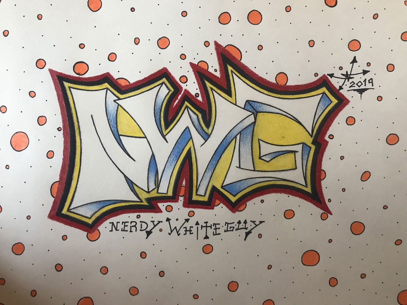 Graffiti Sketch - Photo by Inkedout11 - nerdartdrawingwordart (2019)
