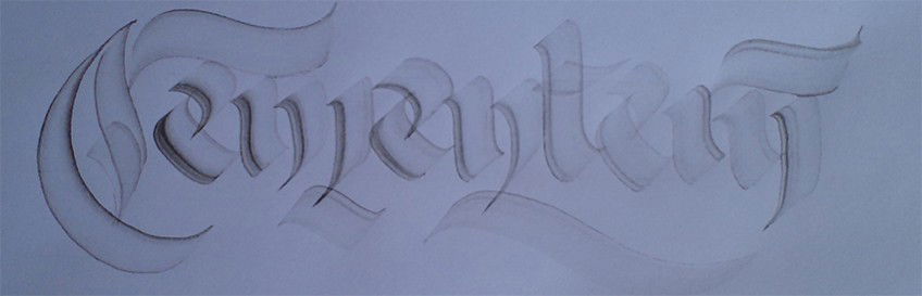 Graffiti Sketch in Russia - Photo by Inok - calligraphy (2012)