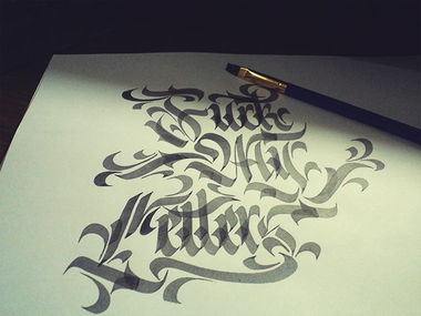 Graffiti Sketch - Photo by Inok - calligraphy, brush (2014)