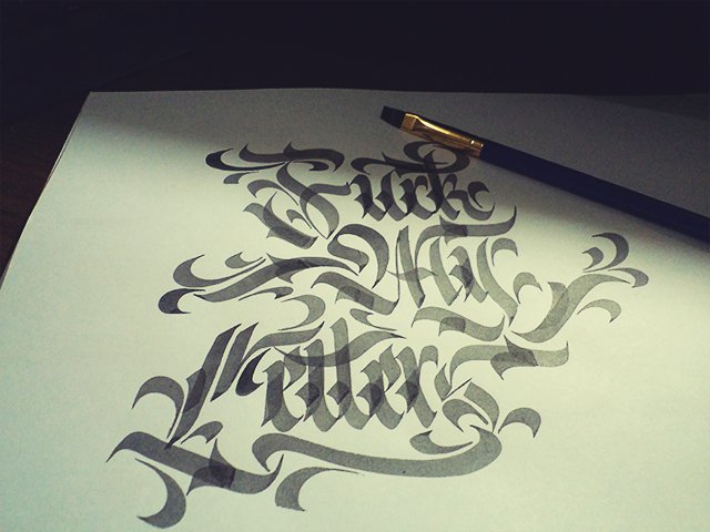 Graffiti Sketch - Photo by Inok - calligraphy, brush (2014)