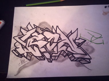 Graffiti Sketch - Photo by Iron - Iron, 2014, Sketch (2014)
