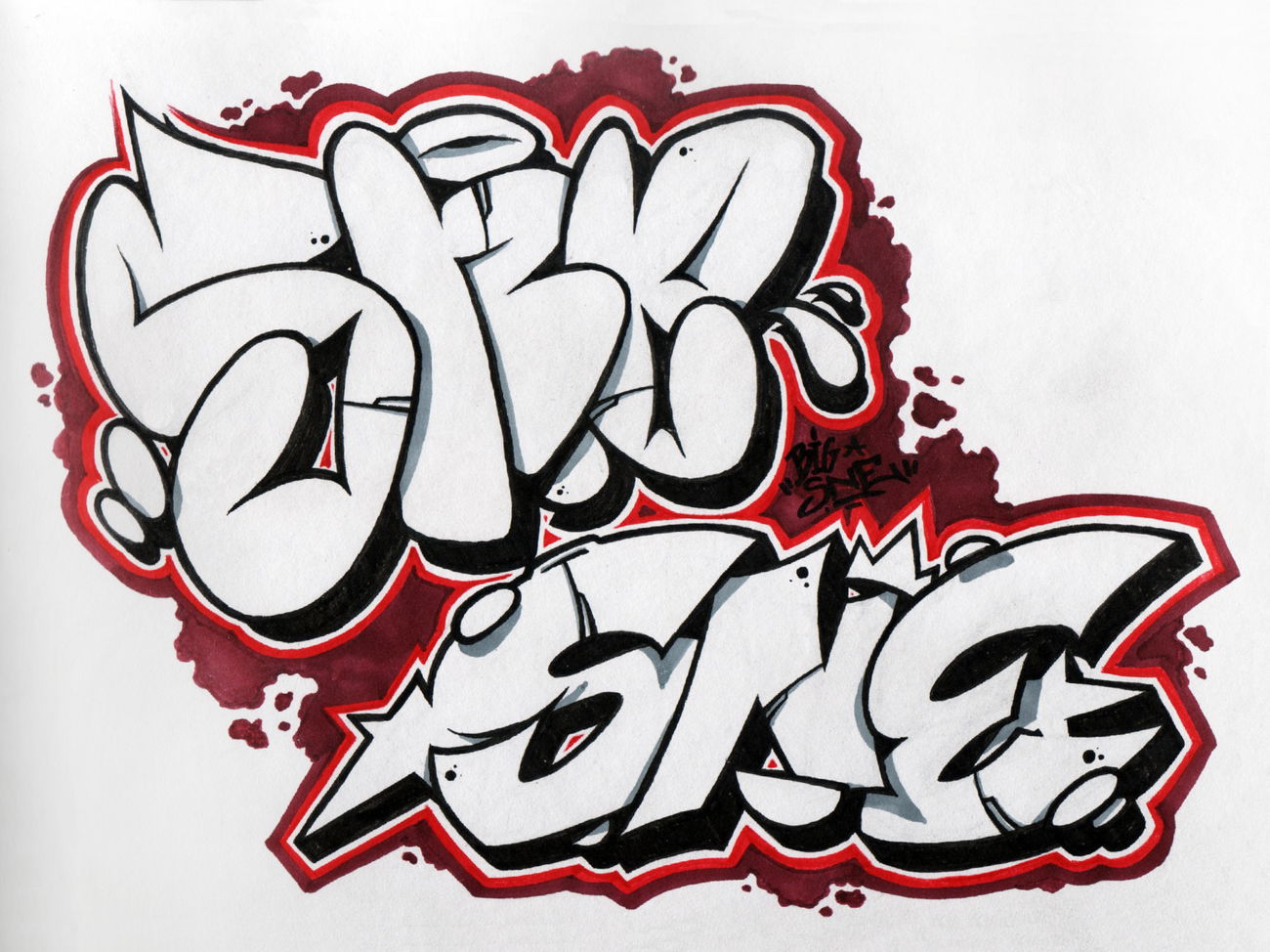 Graffiti Sketch - Photo by IvanSne - original, sne, 1 (2016)