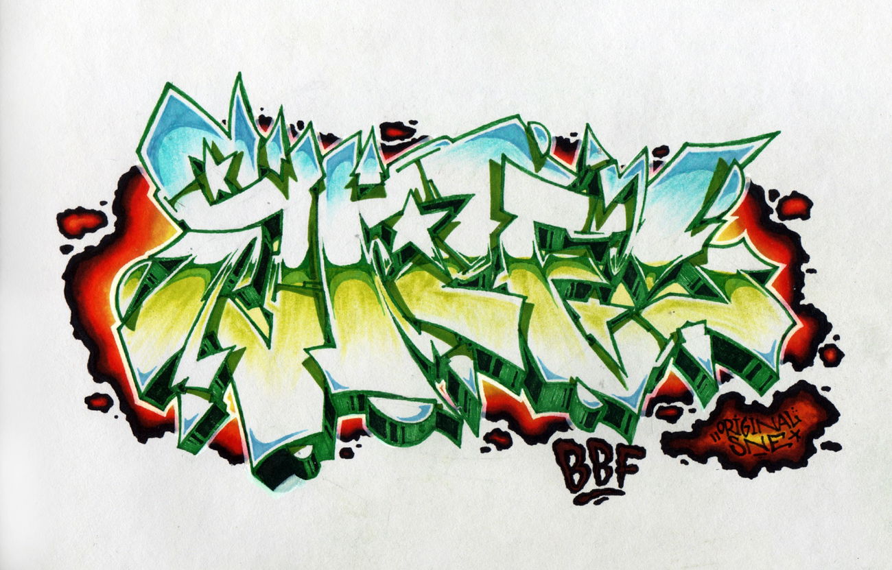 Graffiti Sketch - Photo by IvanSne - original, sne, 1 (2016)