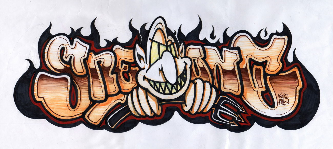 Graffiti Sketch - Photo by IvanSne (2018)