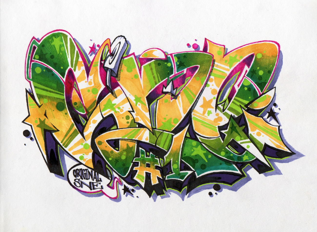 Graffiti Sketch - Photo by IvanSne - original, sne, 1 (2016)